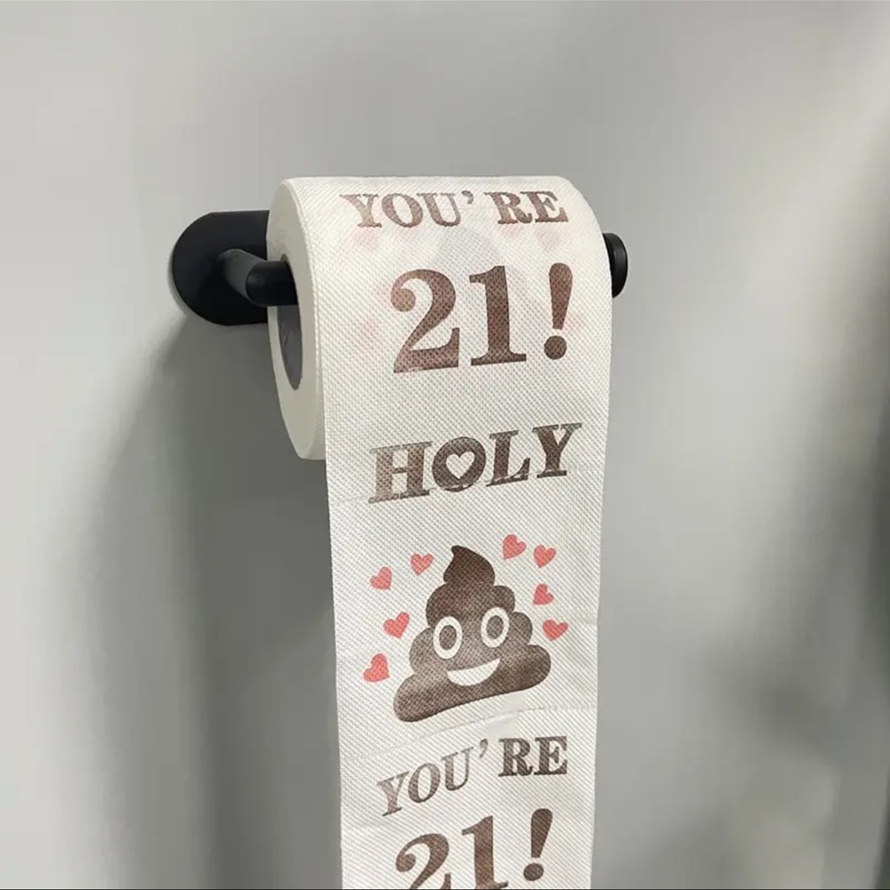 Toilet Paper, FUNNY, Novelty Printed Toilet Paper, “21st Birthday” 🎈